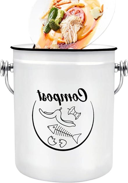 Compost Bin Keuken - Voedselafval Bak - Afval Scheiden - Geurvrij Ontwerp - 5 Liter - Enkel