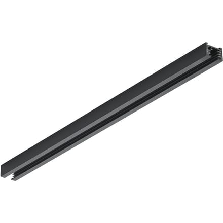 Spanningsrail - DUOLINE - 2 Fase - Opbouw - Aluminium - Mat Zwart - 0.5m