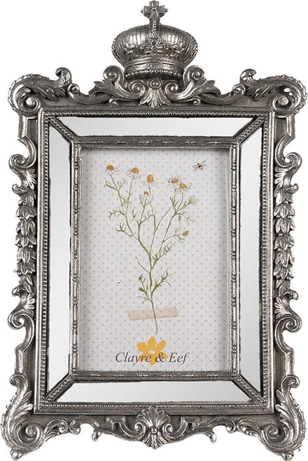 Clayre & Eef Fotolijst 10x15 cm Zilverkleurig Polyresin