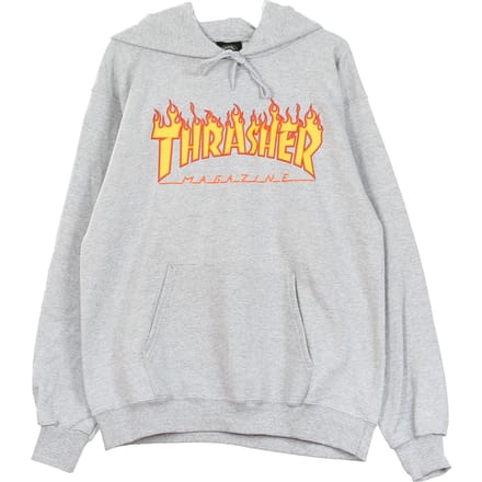 Herensweater met capuchon Flame Hood Grijs/geel