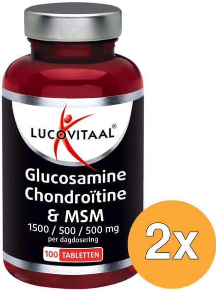 2x Lucovitaal Glucosamine Chondroïtine MSM (100 tabletten)