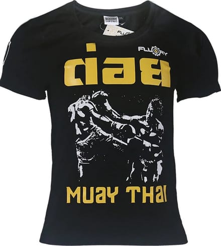 Fluory Fight Game Muay Thai Kickboks T-Shirt Zwart - M