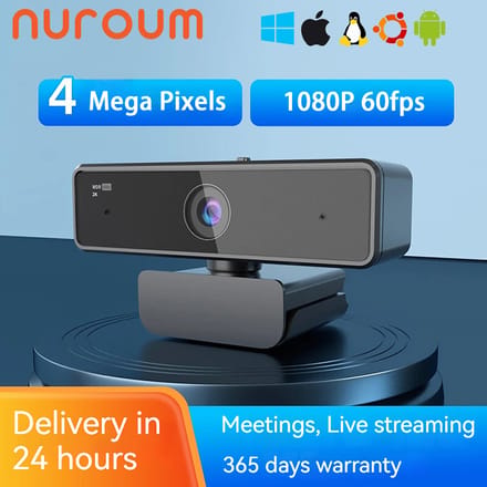 Nuroum V11 Hoge Kwaliteit 1080p 60fps Full HD Plug & Play Computer USB Webcam Mini Webcam 2K voor PC Laptop met Microfoon