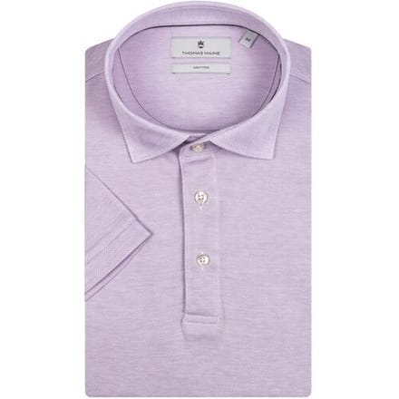 Thomas Maine Polo Cotton Piqué Short Sleeve Lila / male