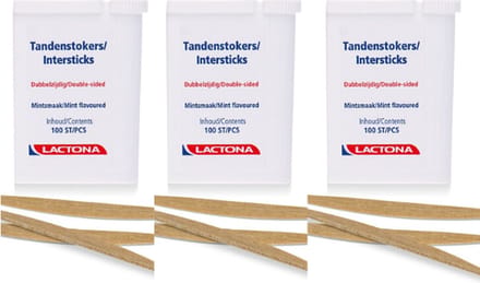 Lactona Intersticks Tandenstokers - 3x100 stuks