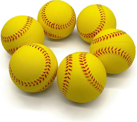 Trainingsballen Set - Softbal Bal - Sport Training - Duurzaam Kunstleer - Standaard Maat - Geel