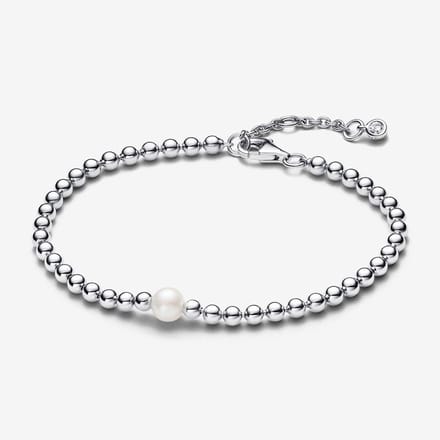 Pandora armband kralen met witte parel 593173C01-20