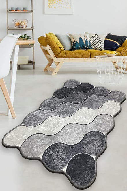 Asir - Badmat - Grijs - 70 x 120 cm