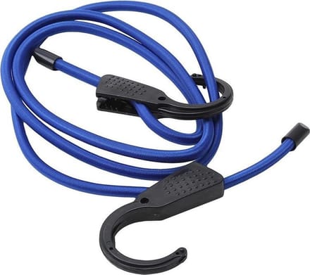 Verstelbare elastiek met haken - 1,5 meter - BLAUW - 8 mm