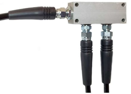 Metalsub Bauer Inlet G 1/4´´ 2 Outlets Manifoldblok Zilver