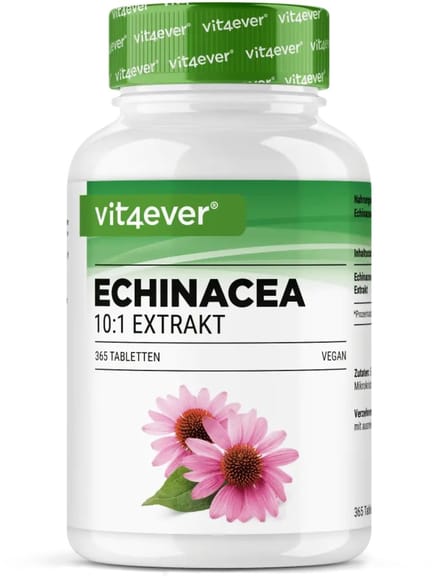Echinacea - Premium Extractlijn - 10:1 Hooggedoseerd - 5000mg per Tablet - Plantaardig & Zuiver - Vit4ever