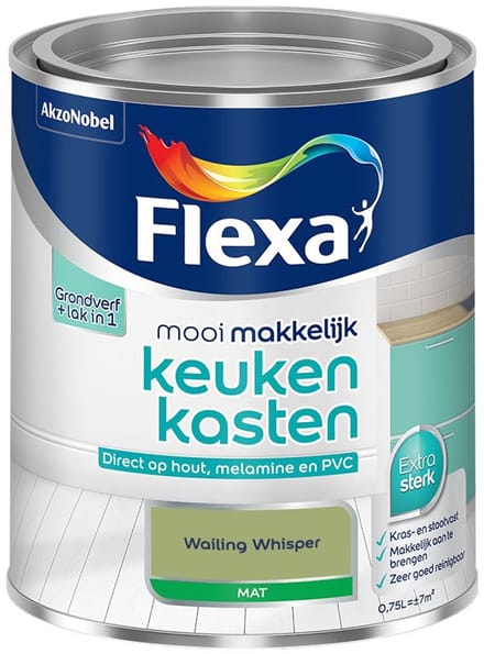 Flexa - Mooi Makkelijk Keukenkasten Mat - Wailing Whisper - Mengverf - 750 Ml