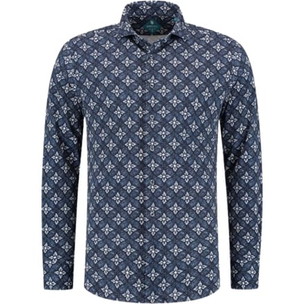 District Indigo  Lange Mouw Overhemden Donkerblauw 7.42.025.782