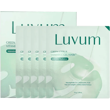 Luvum gelmasker met groene citrus en vitamine C 5 stuks