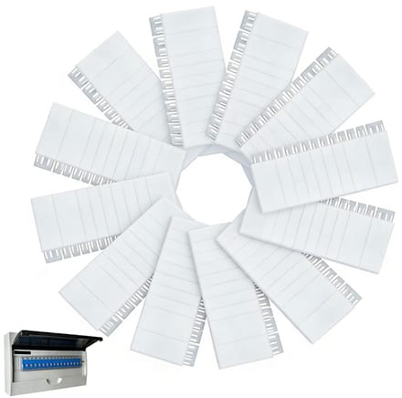 Modulaire Dekstrips voor Verdeelkast, Verdeelbare en Combinabele Blindcovers, Set van 12 (Wit) voor Veiligheid en Bescherming