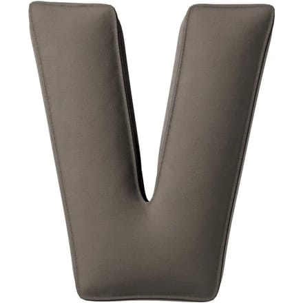 Kussen letter v Yellow Tipi Posh Velvet