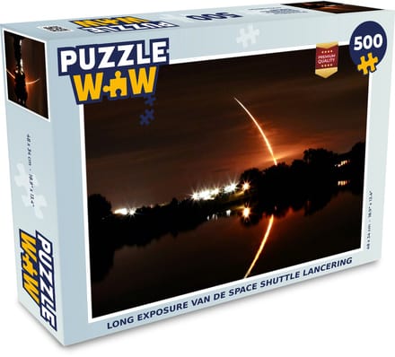 Puzzel Long exposure van de space shuttle lancering - Legpuzzel - Puzzel 500 stukjes