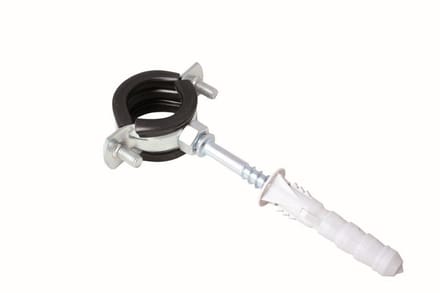 Radiatorconnect Buisklem 2" met beschermrubber – 2 stuks – inclusief schroefpen en plug