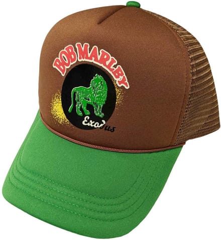 Bob Marley - Exodus Lion Trucker pet - Bruin/Groen