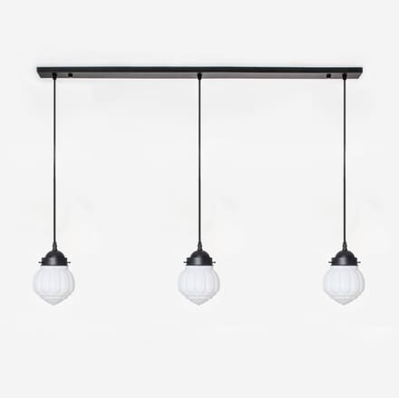 3 x Wassail lampen aan plafondbalk Moonlight - Art Deco Trade