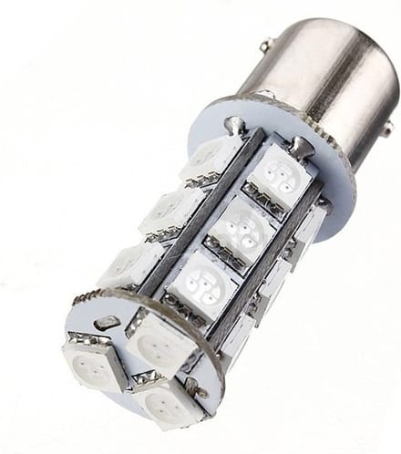 BA15S - 5050 - 18SMD - Oranje - 24V LED lamp