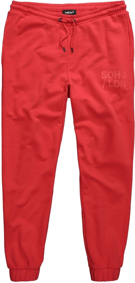 Men Plus - Heren - Sweatpants basic fit elastische tailleband - Chilirood - Maat XXL