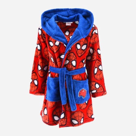 Marvel Spider-man Badjas - Rood - Coral Fleece - Maat 98