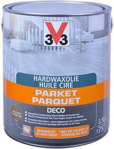 V33 Hardwaxolie Parket Extra Wit Mat 1l