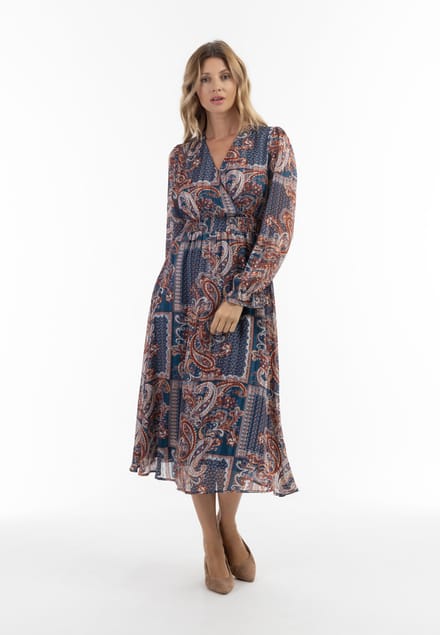 usha Maxi-jurk met paisleyprint nowles