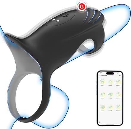 Ynkkvre - Dubbele Vertraging Penisring - Mannen - 9 Vibratiemodi - G-Punt Stimulator - APP-besturing - Voor koppels