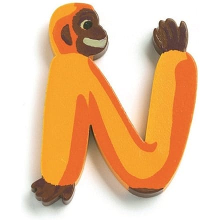DJECO houten letter animal N