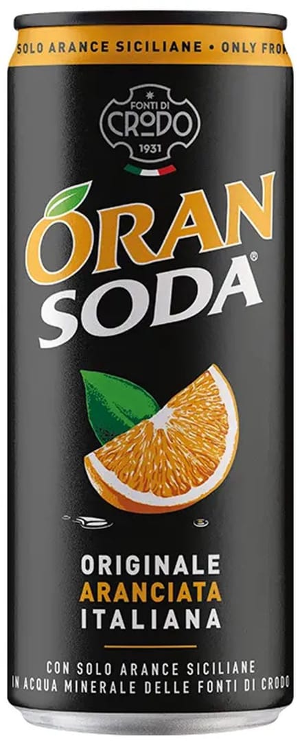 OranSoda L'Originale 33cl - Fonti di Crodo - Lemon Soda - Frisdrank - 24 stuks x 33cl