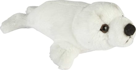 Ravensden pluche knuffel zeehonden pup - wit - 15 cm - zeedieren