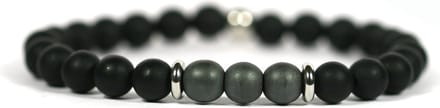 IbizaMen - matte onyx - matte hematiet - 8mm - 21cm