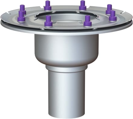 KESSEL-basiselement Ferrofix Pressfl. - Sys 125, DN 70, uitloop verticaal, 54210