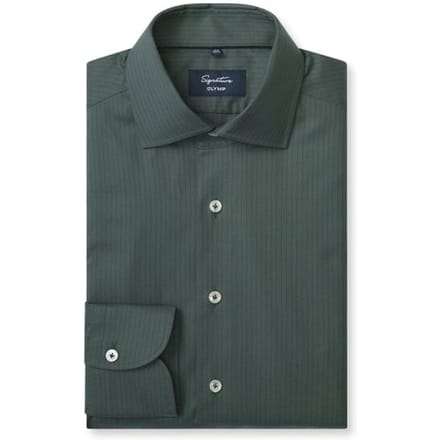 OLYMP Signature Overhemd, Tailored Fit, Signature Kent, Groen