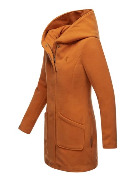 Marikoo dames wintermantel met capuchon en getailleerd model