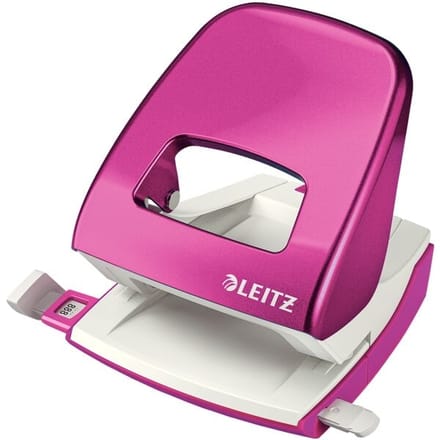 Leitz WOW Perforator 2-Gaats - Perforeert tot 30 Vel - Roze Metallic