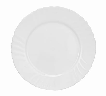 Wit Glazen Dessertbord Plat Rond 19 cm