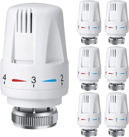 4x Thermostaatkop voor Radiatorverwarming M30 x 1,5 - Temperatuurregeling