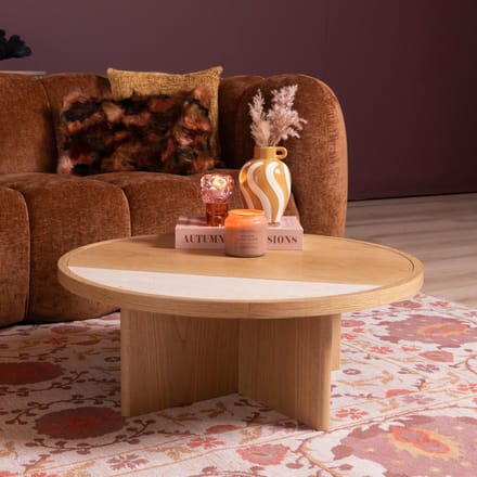 Bronx71® Salontafel Maeva Ø80 cm naturel eiken
