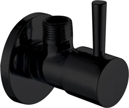 4x luxe hoekstop kraan zwart 1/2 x 3/8