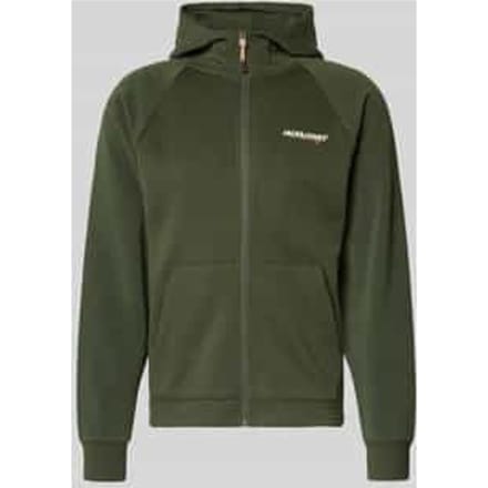 Regular fit sweatjack met logoprint, model 'Thatcher'