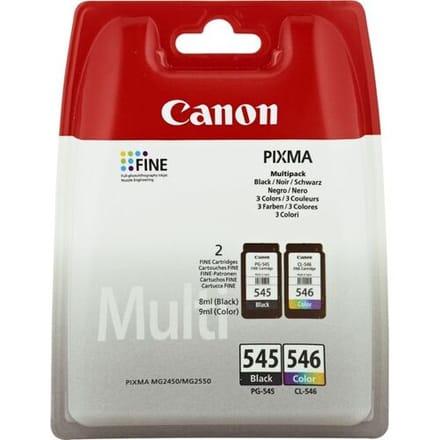 Canon Inktcartridge PG-545 / CL-546 Zwart + 3 kleuren Multipack