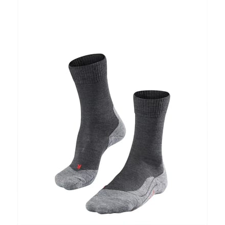 FALKE TK5 anti-blaar dun wol functioneel materiaal wandelsokken dames grijs - maat 35-36