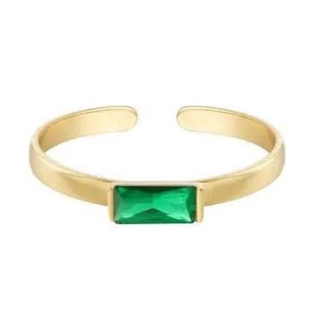 Yehwang Ring Steen groen one size