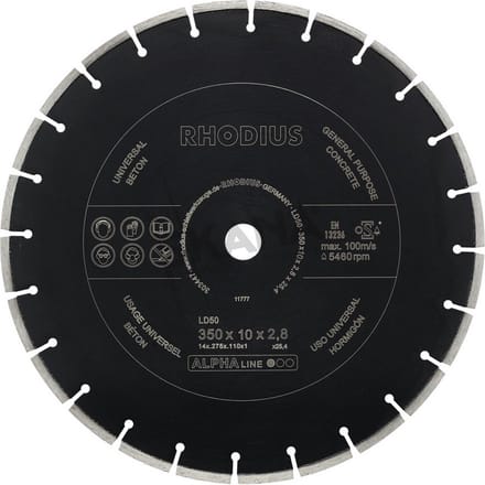 Rhodius Economische diamantdoorslijpschijf ALPHALINE LD50