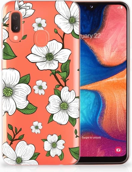 Samsung Galaxy A20e TPU Case Dogwood Flowers