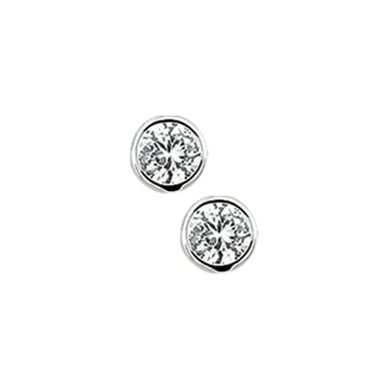 Glams oorknoppen zirkonia - 4 - Zilver