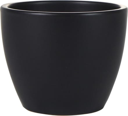 Ter Steege Bloempot - zwart - glans - Scandinavisch - 13 x 11 cm - plantenpot